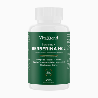 Berberina HCL 97% Pureza – Fórmula 6 en 1 | 120 Cápsulas