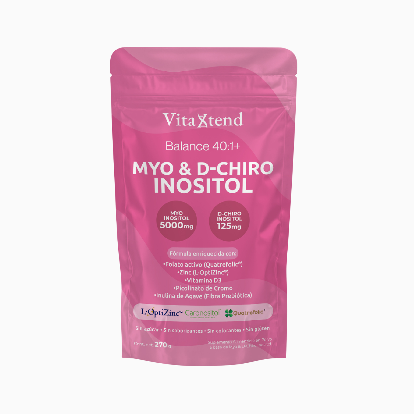 Inositol 40:1 (Caronositol®) – 5125 mg de Myo & D-Chiro Inositol | 45 Porciones