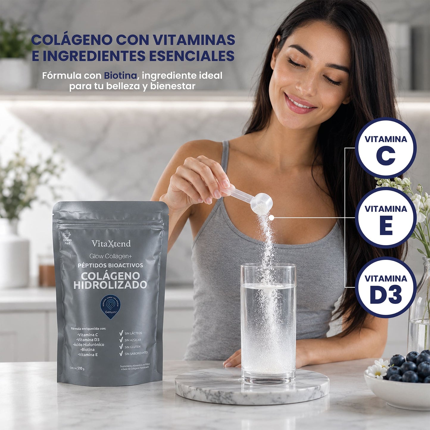 Péptidos Bioactivos de Colágeno Hidrolizado Genu-in® | 50 Porciones