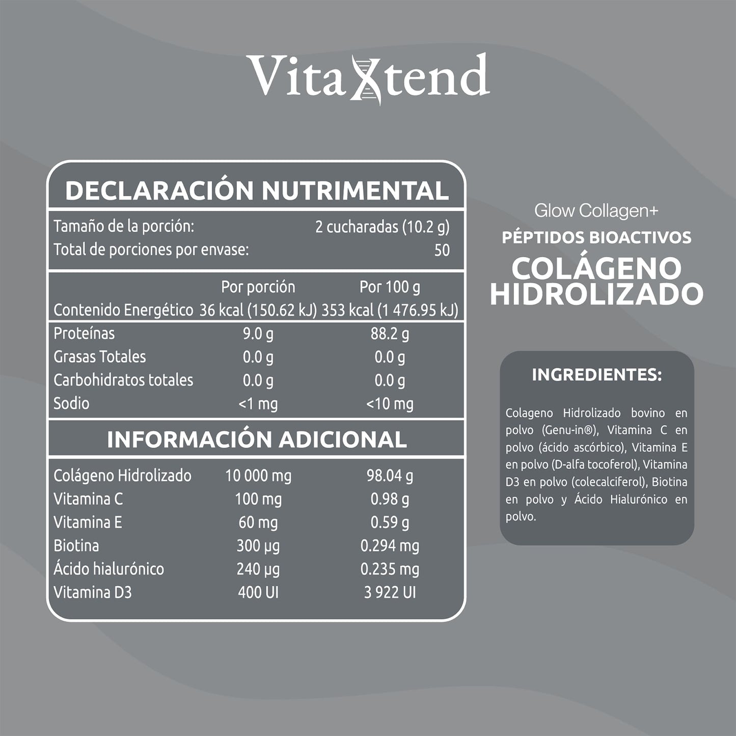 Péptidos Bioactivos de Colágeno Hidrolizado Genu-in® | 50 Porciones