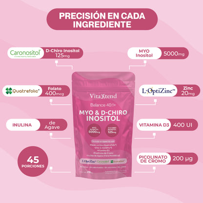 Inositol 40:1 (Caronositol®) – 5125 mg de Myo & D-Chiro Inositol | 45 Porciones