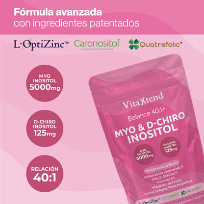 Inositol 40:1 (Caronositol®) – 5125 mg de Myo & D-Chiro Inositol | 45 Porciones