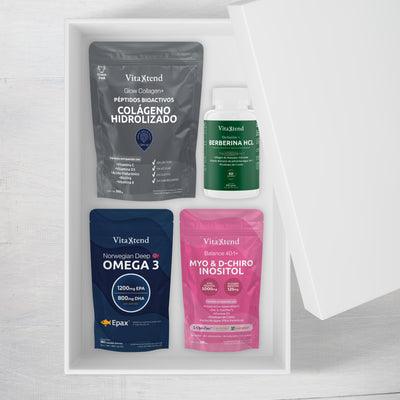 Kit Complete Protocol | Inositol + Berberina + Omega + Colágeno | Sistema de Salud Total