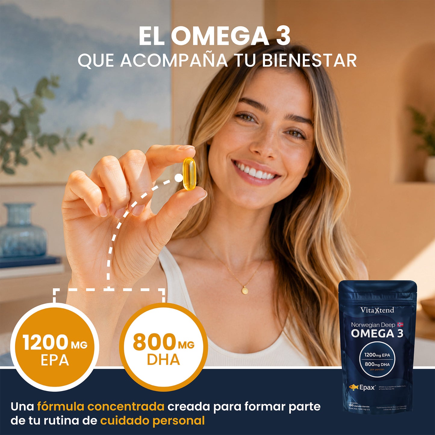 Omega 3 Noruego EPAX® | 180 Cápsulas